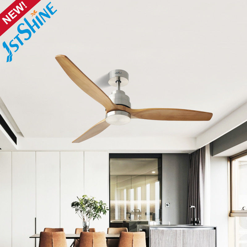 مروحة سقف ليد مع جهاز تحكم عن بعد 220 فولت 3 ريش خشبية 5 سرعات ديكور فاخر