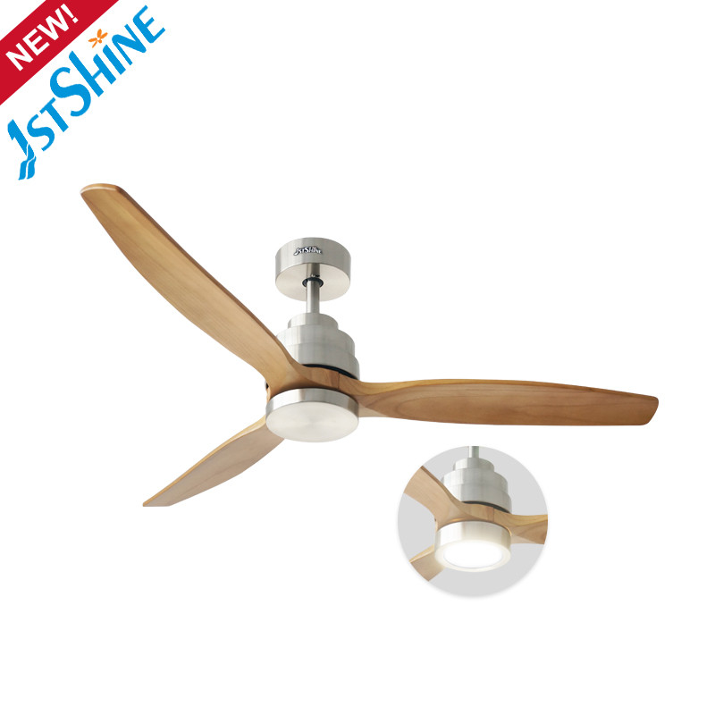 مروحة سقف ليد مع جهاز تحكم عن بعد 220 فولت 3 ريش خشبية 5 سرعات ديكور فاخر