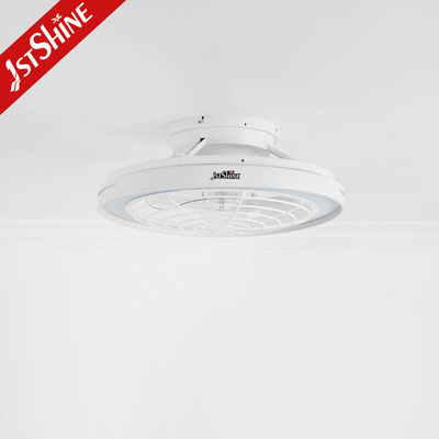 White Modern Bedroom Ceiling Fan Light Flush Mount Ceiling Fan Box OEM