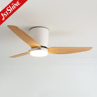 45 Inches Plastic Blade Fan Flush Mount 3 Blades Dimmable Led Light