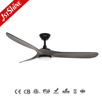 Indoor Wood Blades Ceiling Fan Silent Dc Motor 6 Speed Remote Control Low Noise