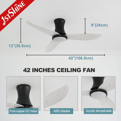 42 Inch Modern LED Ceiling Fan With Remote For Decorative Living Room