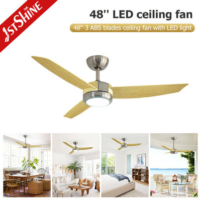 Indoor Decorative Led Ceiling Fan with 3 Color Light and DC Motor
