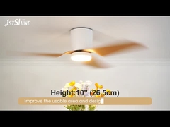 مروحة السقف البلاستيكية مع الضوء الضوئي المضيء الخشبية النصل Dc المحرك