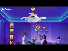 تغيير الألوان 3000K ضوء مروحة السقف القابلة للانسحاب لغرفة نوم الفندق