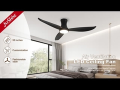 مروحة سقف LED سوداء مع التحكم عن بعد الجهد المنخفض السرعة العالية