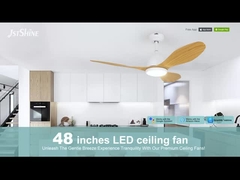 مروحة السقف الزخرفية مع مصباح LED غرفة المعيشة الهادئة DC المحرك