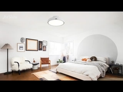 مروحة سقف LED مقاس 20 بوصة لغرفة النوم - بدون شفرات، محرك DC هادئ، تصميم حديث مثبت على السطح