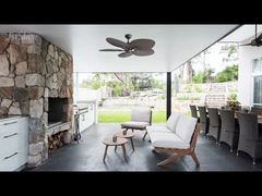 تصميم مستوحى من المناطق الاستوائية مروحة سقف بمحرك تيار مستمر مقاس 52 بوصة مع 5 شفرات ABS