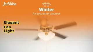 مروحة سقف على الطراز الأوروبي مقاس 52 بوصة مزودة بإضاءة