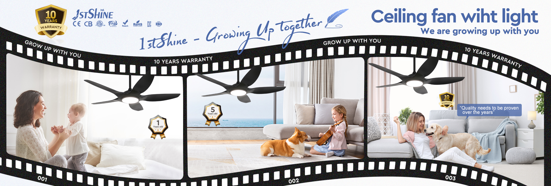 جودة مروحة سقف LED عن بعد مصنع