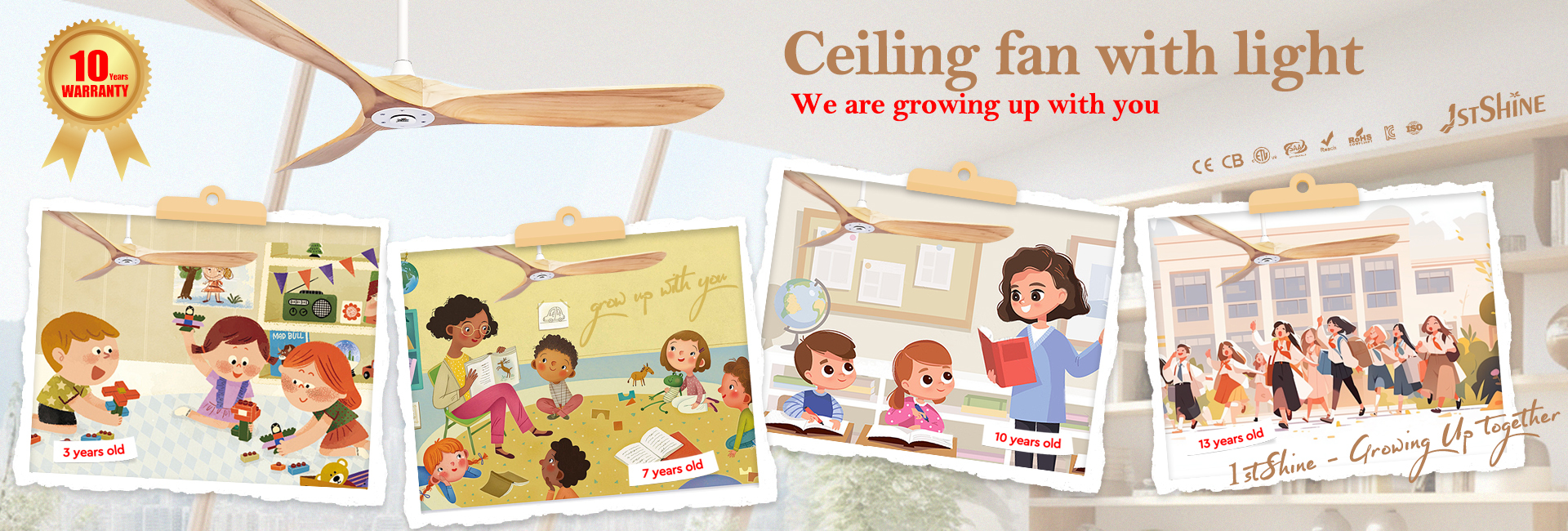 جودة مروحة سقف LED عن بعد مصنع