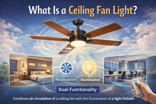 أخبار الشركة الأخيرة عن What Is a Ceiling Fan Light?