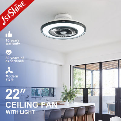 جودة  22 Inches Flush Mount Led Bladeless Ceiling Fan Low Profile Dimming Light مصنع
