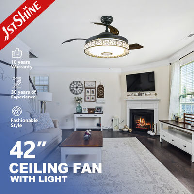 سعر جيد موسيقى هادئة للغاية ومروحة سقف غير مرئية للتحكم عن بعد الانترنت