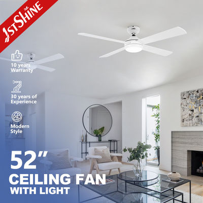 جودة  Dc Motor 6 Speeds Remote Control White Ceiling Fan With 4 MDF Blades مصنع