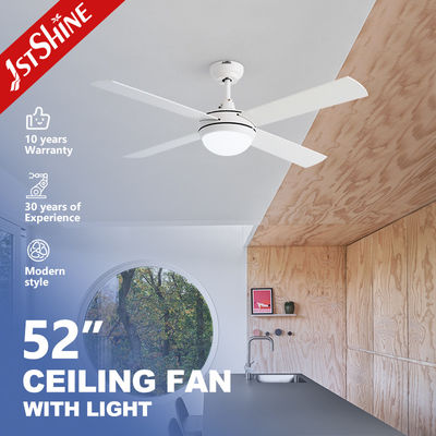 سعر جيد Simple White Ceiling Fan With Lamp Light 3-Speed AC Motor الانترنت