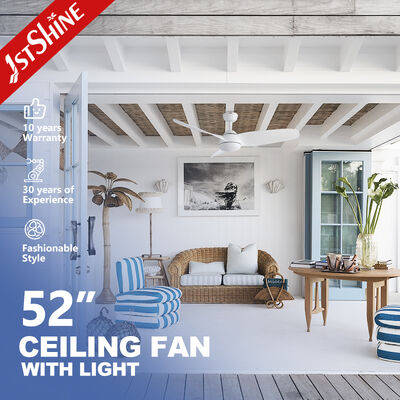 سعر جيد مروحة سقف حديثة مقاس 52 بوصة مع إضاءة LED ومحرك DC هادئ للمنزل والمكتب الانترنت